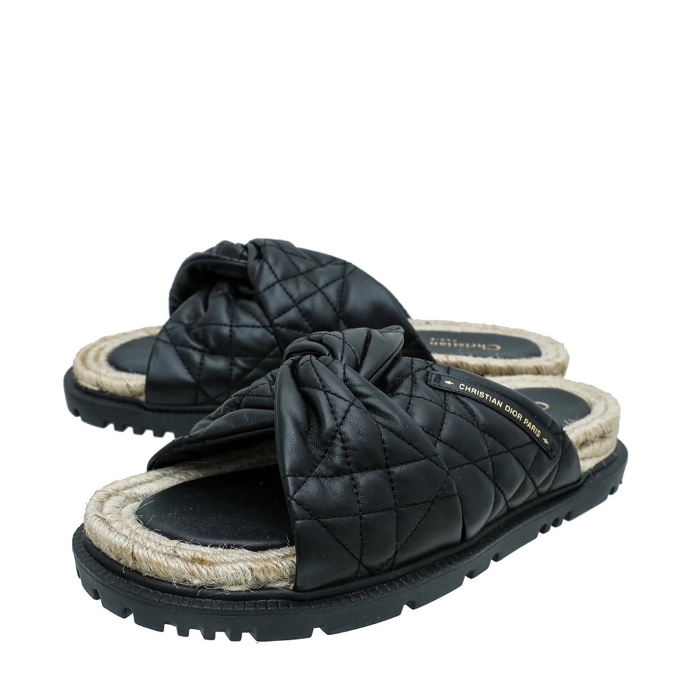 Dior Cannage D twist slide sandals